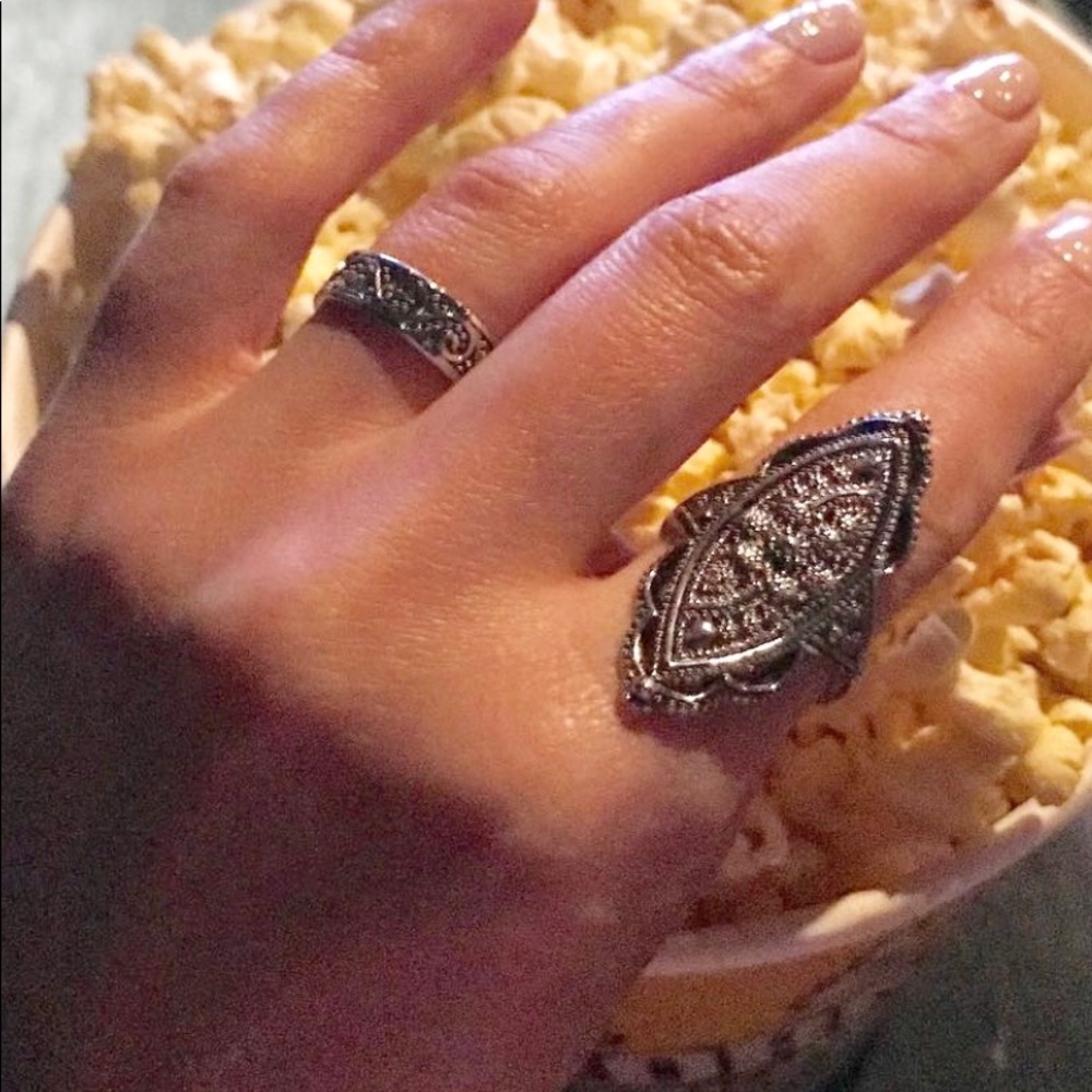 925 Sterling Silver Rope Flower Ring